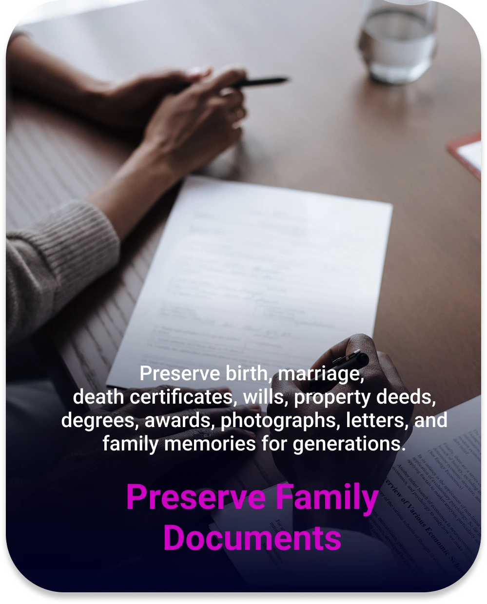 Preserve family documents